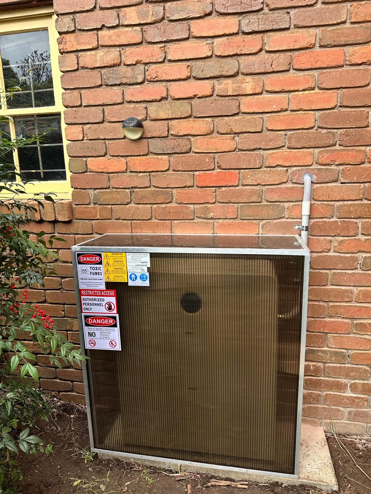 goodwe Battery with custom made cover installation