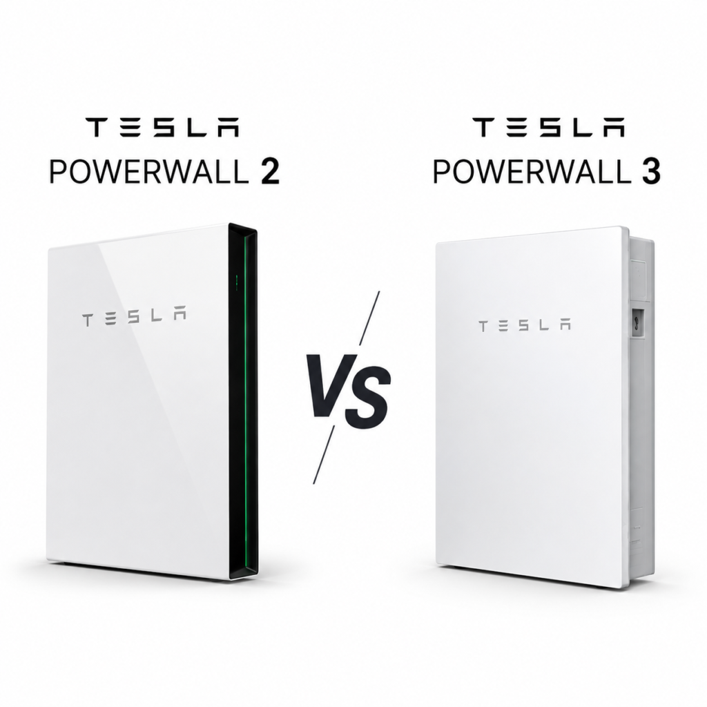 Tesla Powerwall 2 vs Powerwall 3 comparison